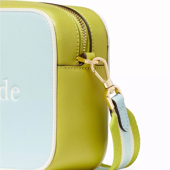 New Kate Spade Oh Snap Colorblock Mini Camera Bag Blue Glow Multi - Picture 5 of 6